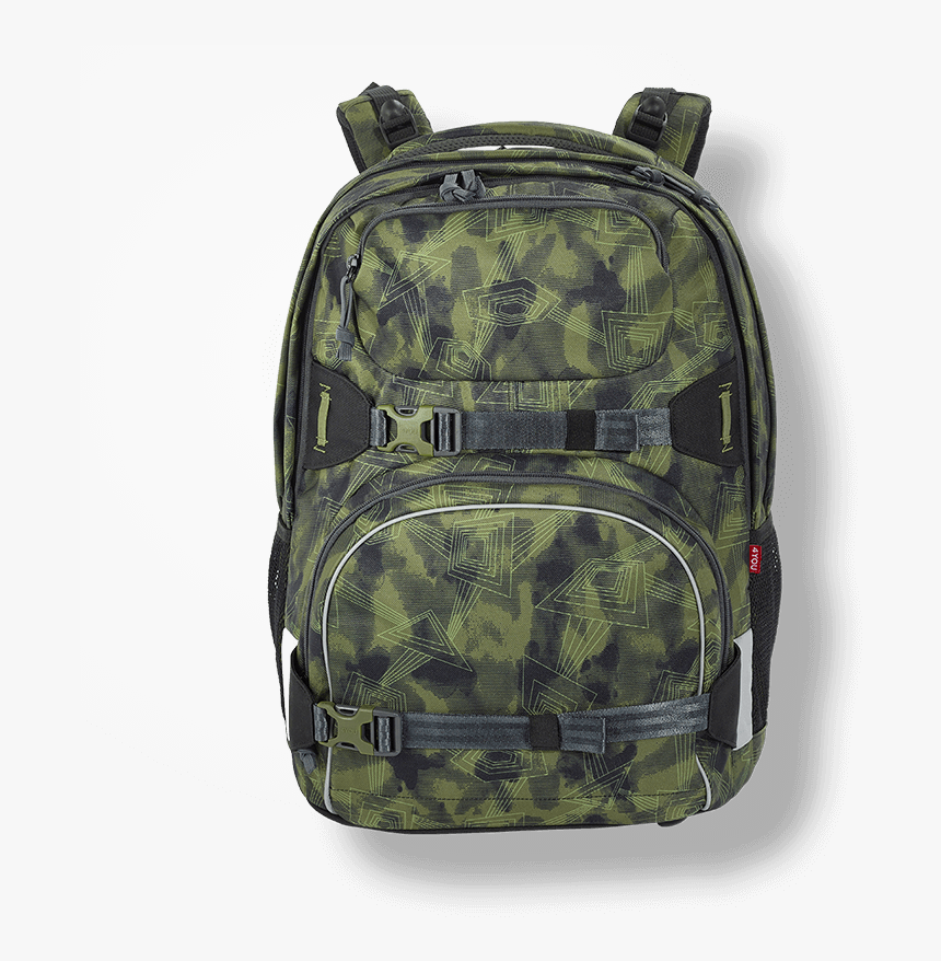 Frontansicht 4you Schulrucksack Pekka Camouflage - Laptop Bag, HD Png Download