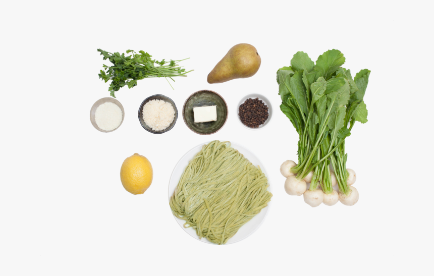 Fresh Turnip Green Cacio E Pepe Pasta With Baby Hakurei - Cruciferous Vegetables, HD Png Download