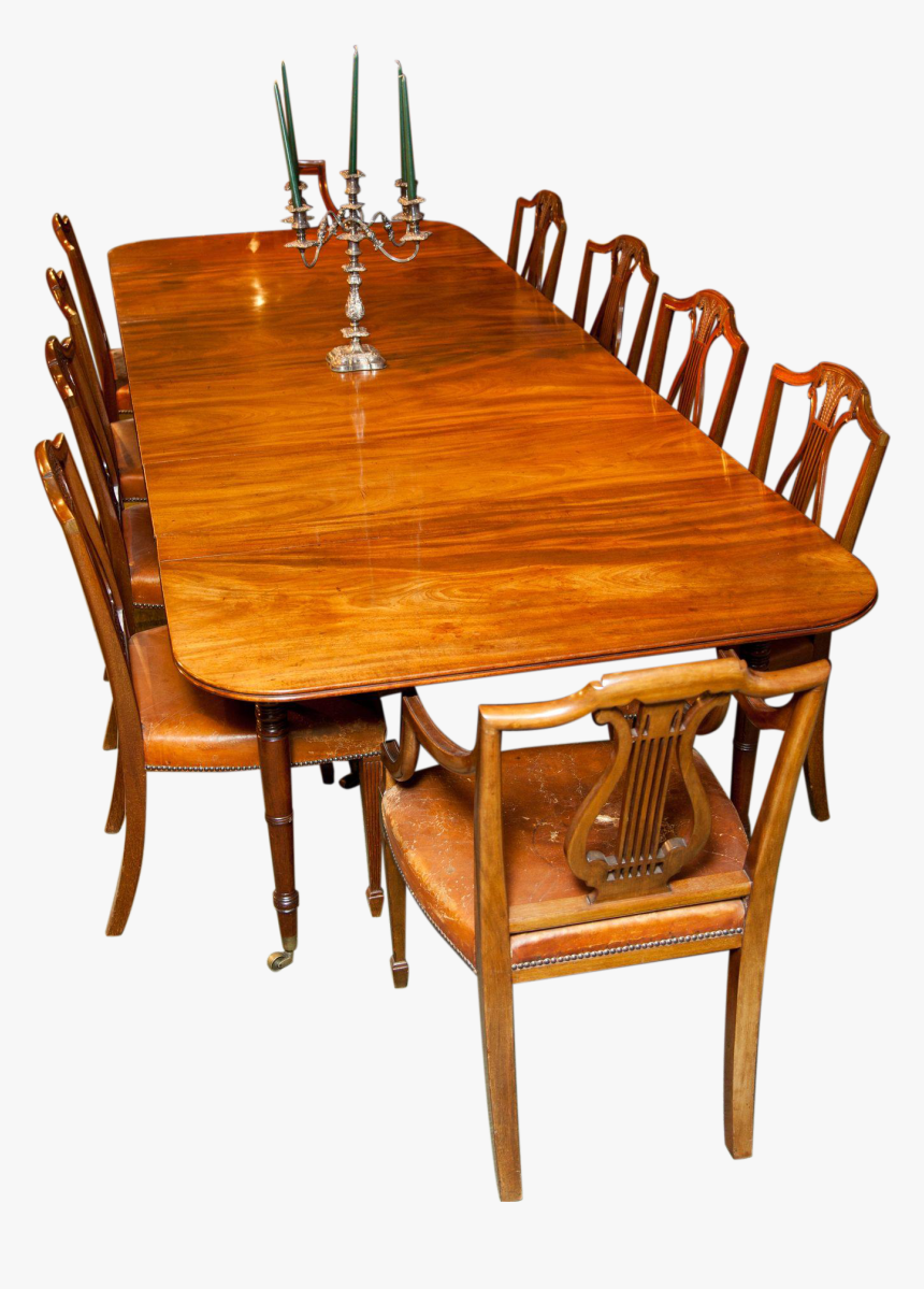 A Rare English Antique Mahogany Campaign Dining Table - Kitchen & Dining Room Table, HD Png Download