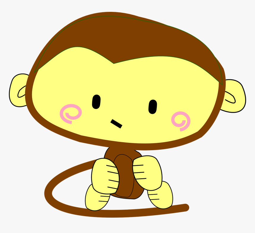 Transparent Funny Monkey Png - Cute Monkey, Png Download
