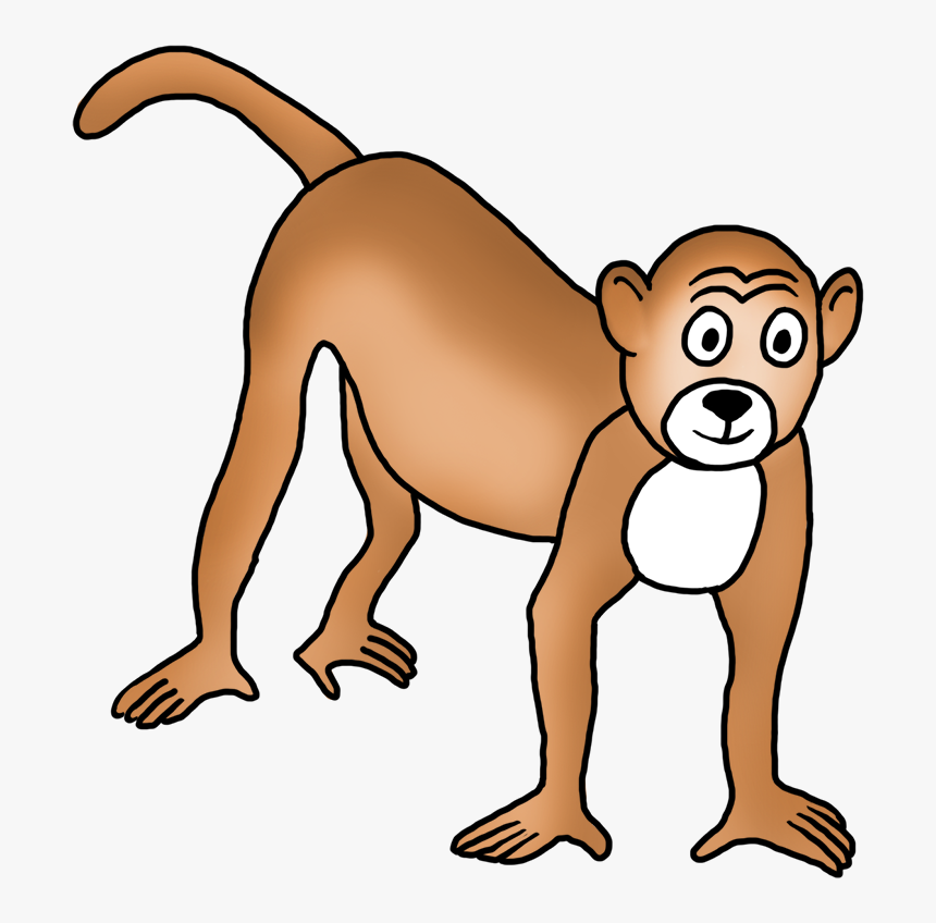 Drawing Bald Monkey Clip Art - Drawing, HD Png Download