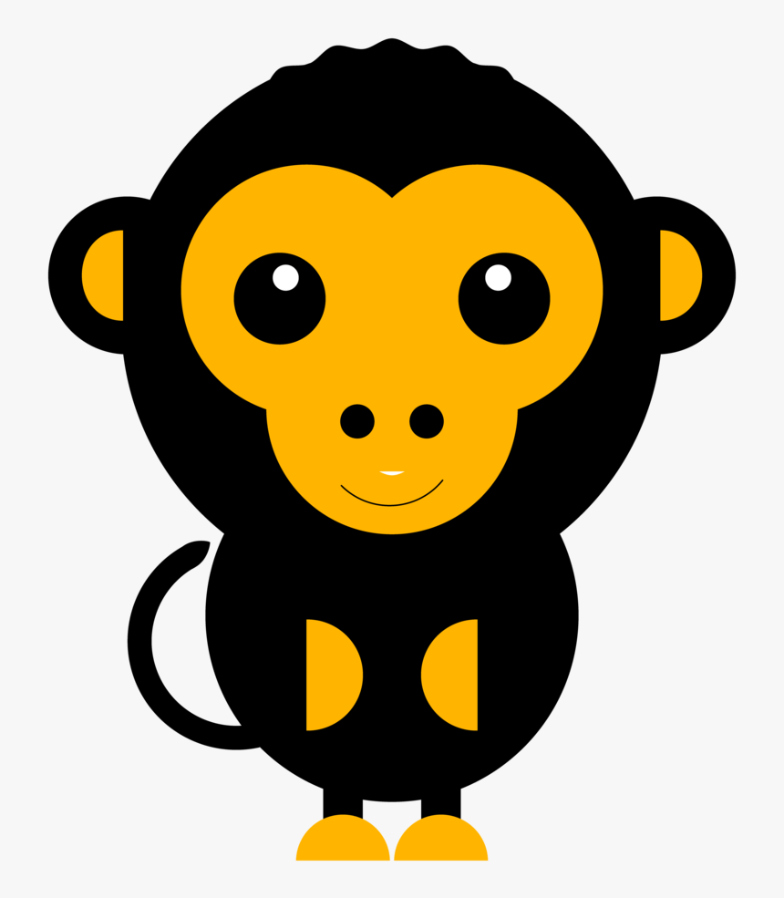 Cute Monkey - Cartoon, HD Png Download