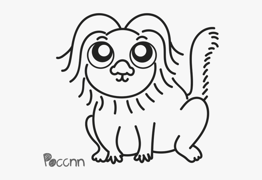 Cute Monkey Lineart - Line Art, HD Png Download