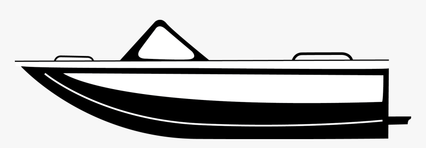 Motor Boat Png Black And White - Speed Boat Clipart Black And White, Transparent Png
