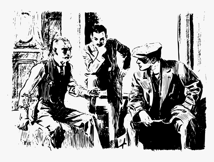 Human Behavior,art,visual Arts - Three Man Drawing, HD Png Download