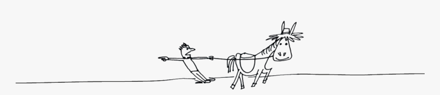 Stubborn Mule Cartoon - Cartoon, HD Png Download