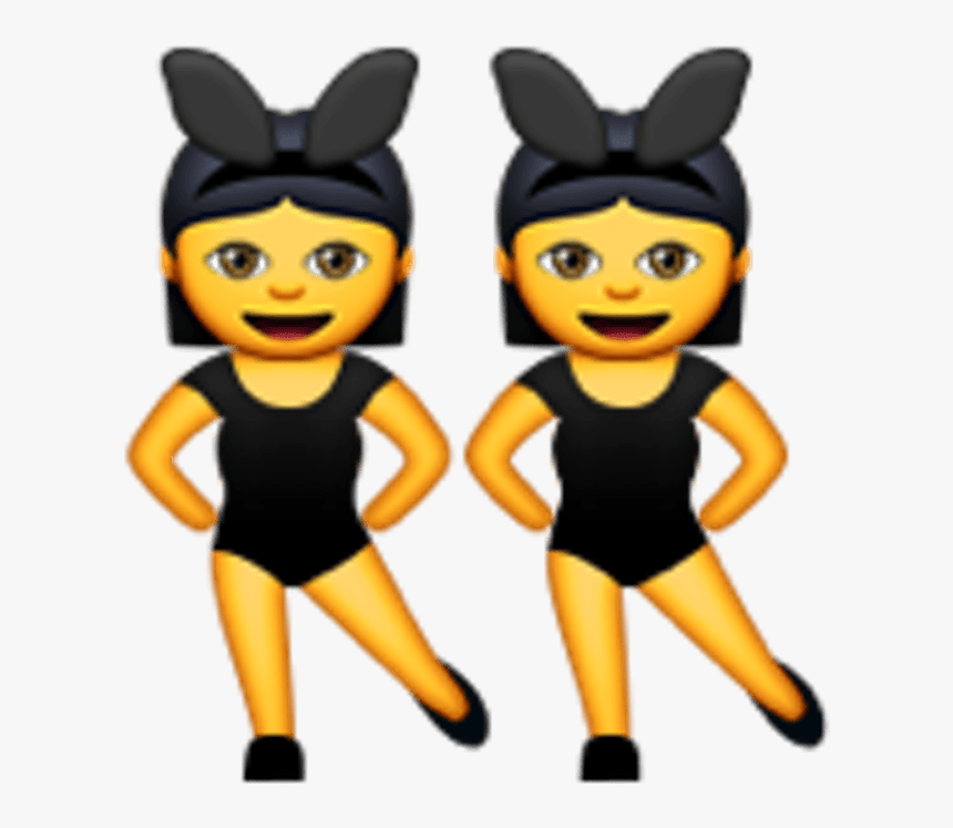 Transparent Twin Emoji Png - Women With Bunny Ears Emoji Png, Png Download