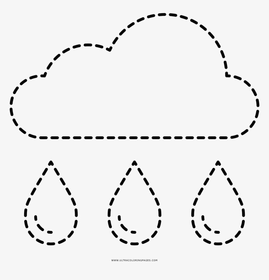 Coloring Book Cloud Rain Drawing Transprent Png - Font Styles Alphabet Design, Transparent Png