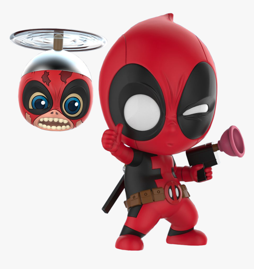 Deadpool With Headpool Cosbaby Hot Toys Bobble Head - Cosbaby Deadpool & Headpool, HD Png Download