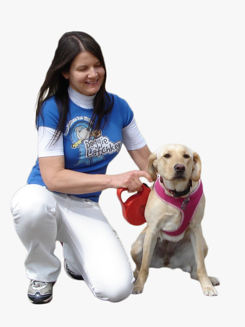 Transparent Dog Walker Clipart - Sitting People With Dog Png, Png Download