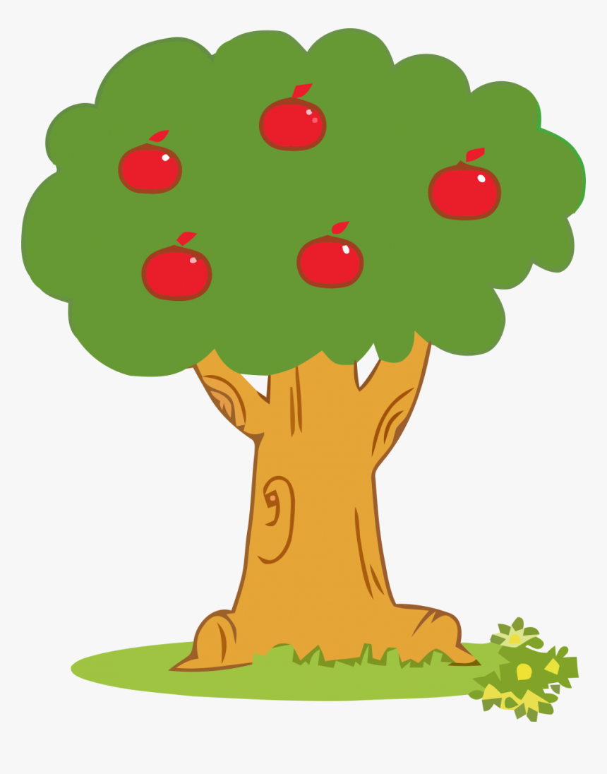 Cartoon Tree With Apples, HD Png Download