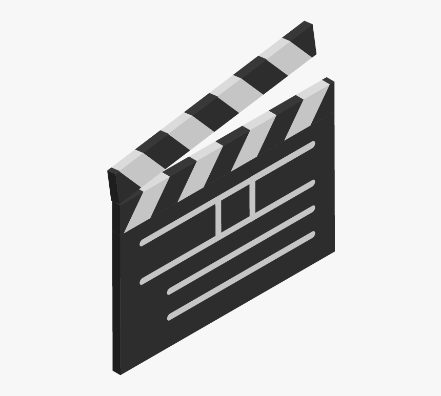 Clapperboard Isometric, HD Png Download