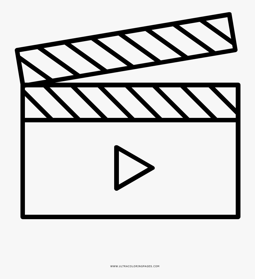 Clapperboard Coloring Page - Dibujos De Claqueta Para Colorear, HD Png Download