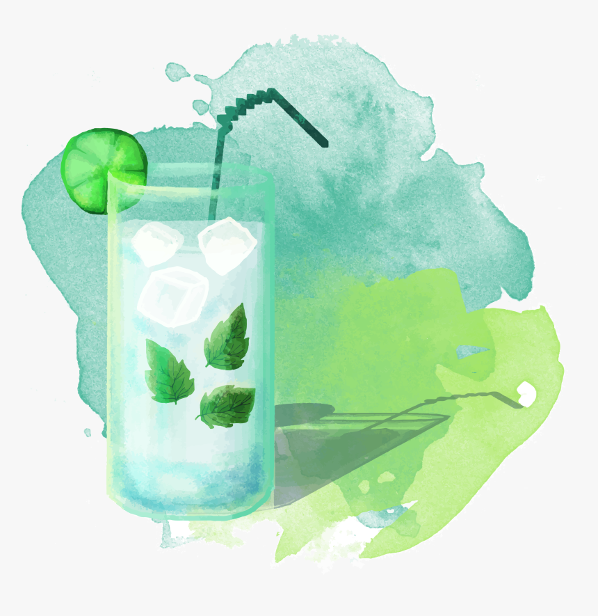 Mojito Watercolor Png, Transparent Png