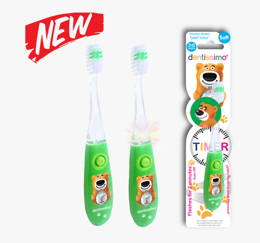 Dentissimo Kids Timer Toothbrush, HD Png Download