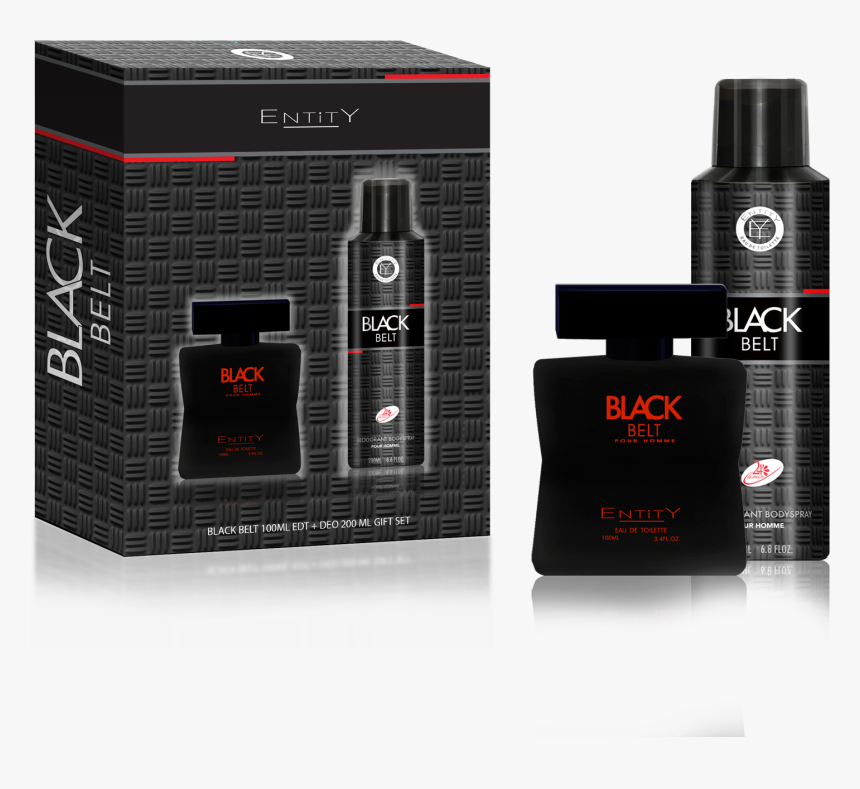 Black Belt Men 100ml Edt Deo 2pcs - Entity Black Belt Edt 100ml Deodorant 200ml, HD Png Download