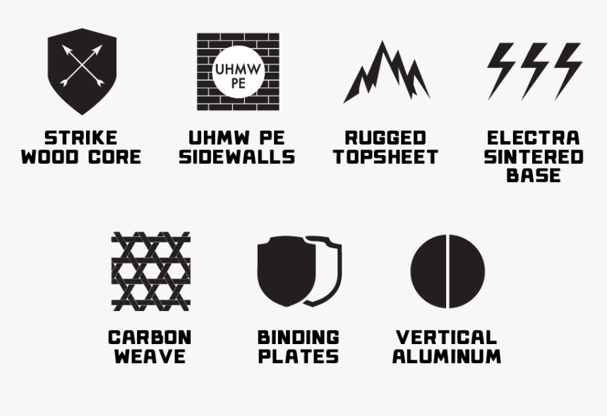 Weston Black Belt Skis Tech Icons - Sign, HD Png Download