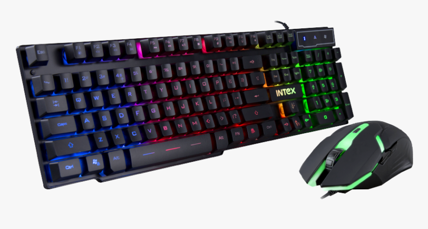 Mm Keyboard Mouse Combo 400 
 Title Mm Keyboard Mouse - Intex Gaming Keyboard And Mouse, HD Png Download