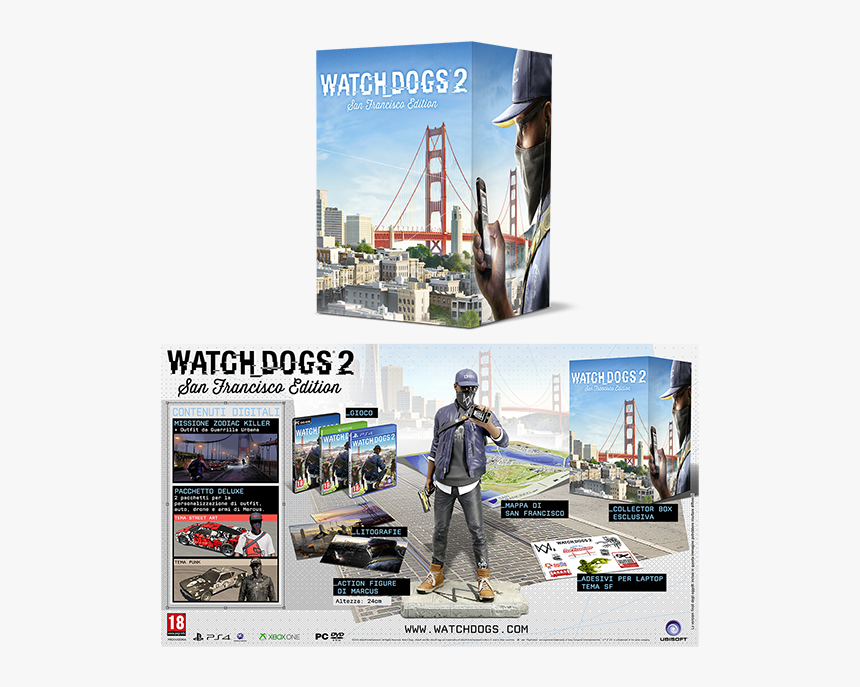 Il Gioco Watch Dogs® - Edition San Francisco Watch Dogs 2, HD Png Download