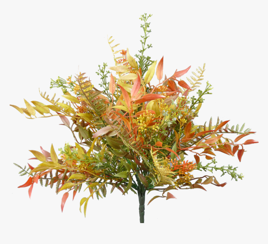 Fall Mixed Leaf Bush - Autumn Bush Png, Transparent Png