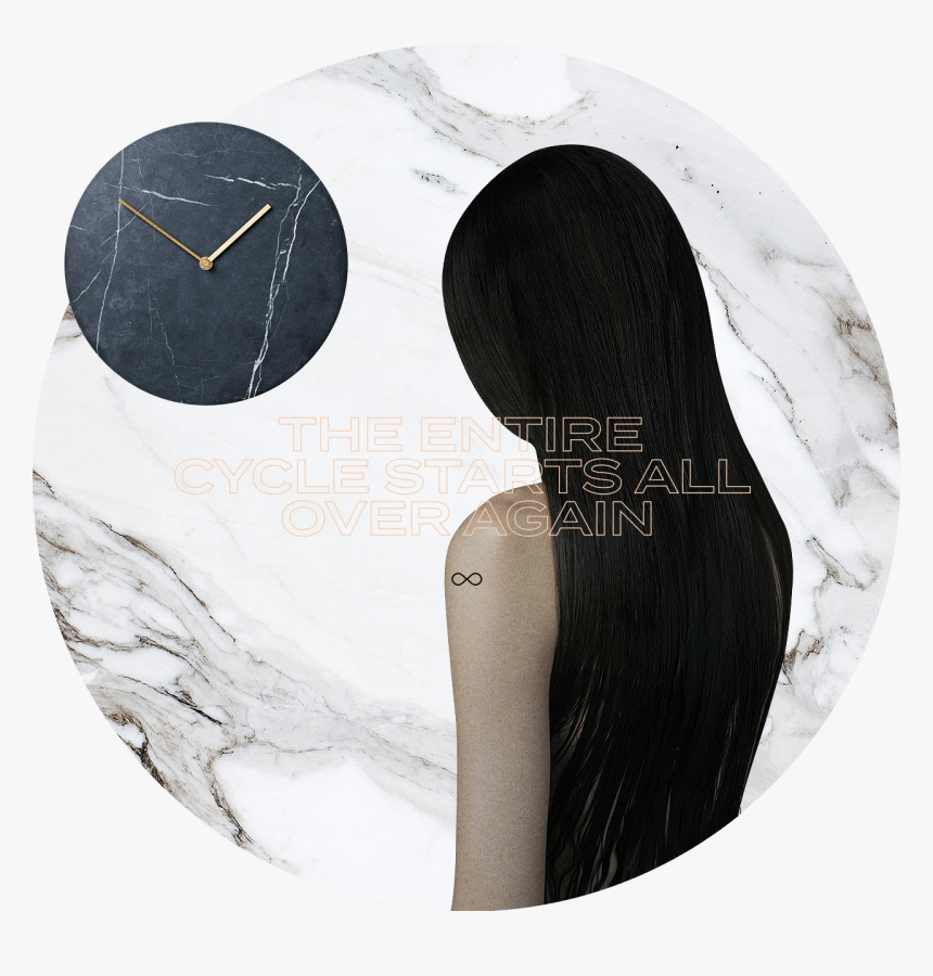 Marble Wall Clock - Wall Clock, HD Png Download