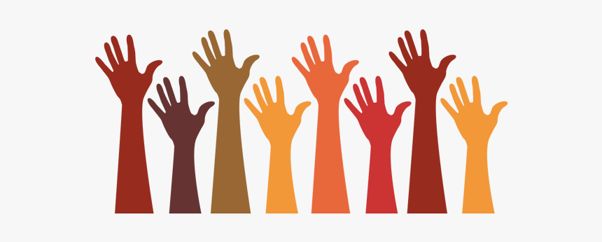 Diversity Hands Of Different Colours Reaching Skyward - Congregation Meeting, HD Png Download