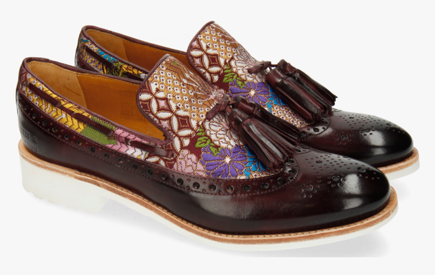 Loafers Amelie 60 Textile Glory Burgundy - Sandal, HD Png Download