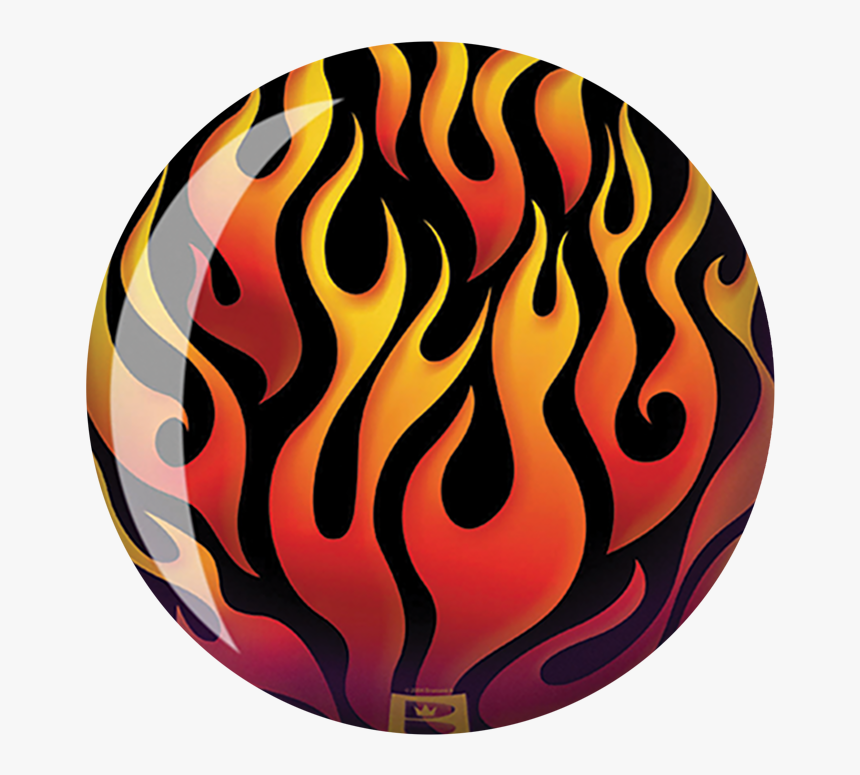 Flame Bowling Ball, HD Png Download
