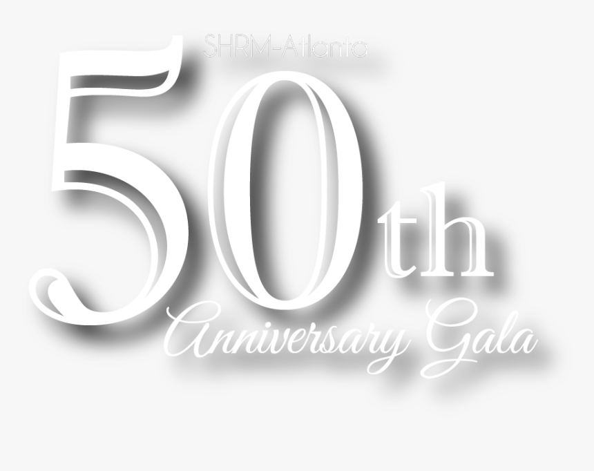 Shrm-atlanta 50th Anniversary Gala - 50 Aniversary White Png, Transparent Png