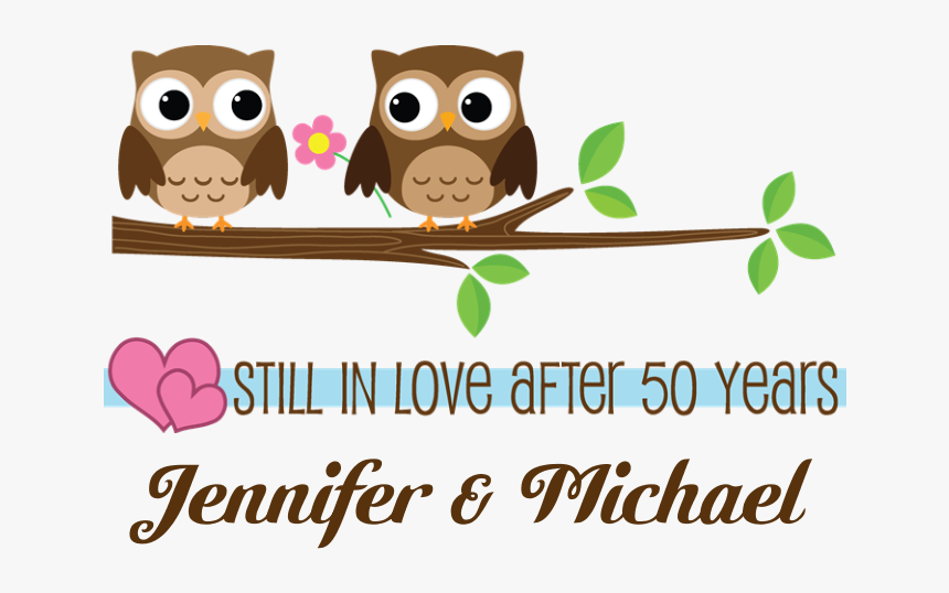 Owl 50th Anniversary Yard Sign - Love Anniversary 18 Years, HD Png Download