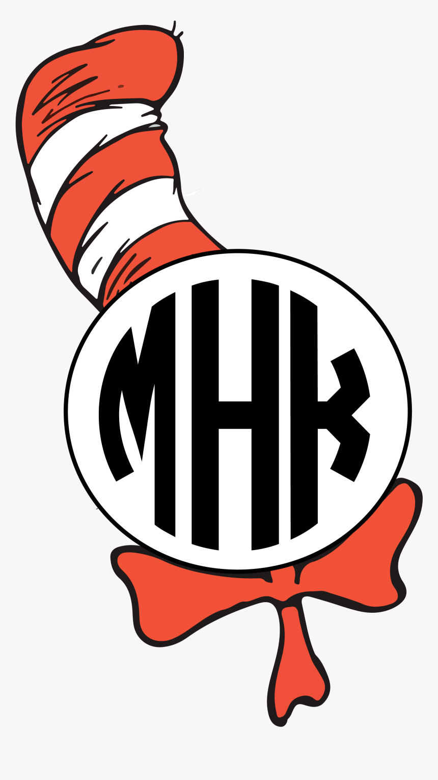 Seuss Reading Across America Day Transfers Sew Down - Circle Monogram With Circles Around, HD Png Download