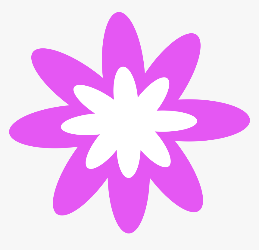 Purple Burst Flower Clip Arts - Png Flowers Blue Clipart, Transparent Png