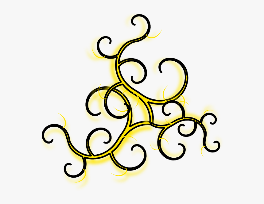 Black And Gold Swirls Clip Art - Swirl And Twirl Design, HD Png Download