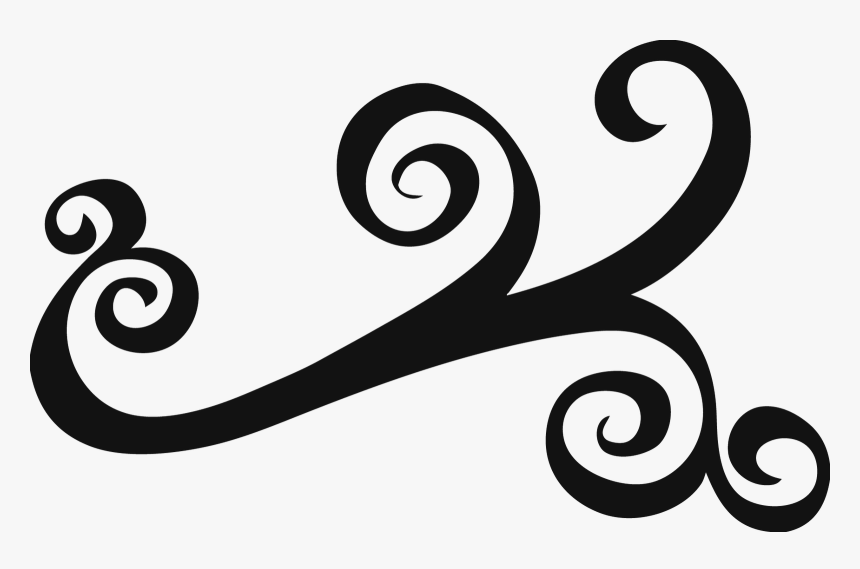 Black Swirl Clip Art - Illustration, HD Png Download
