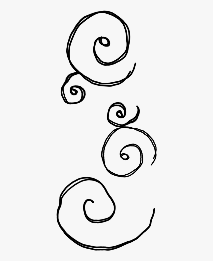 Marisa Lerin Hand Drawn Swirl Doodles Asset Black - Swirl Lines Transparent Background, HD Png Download
