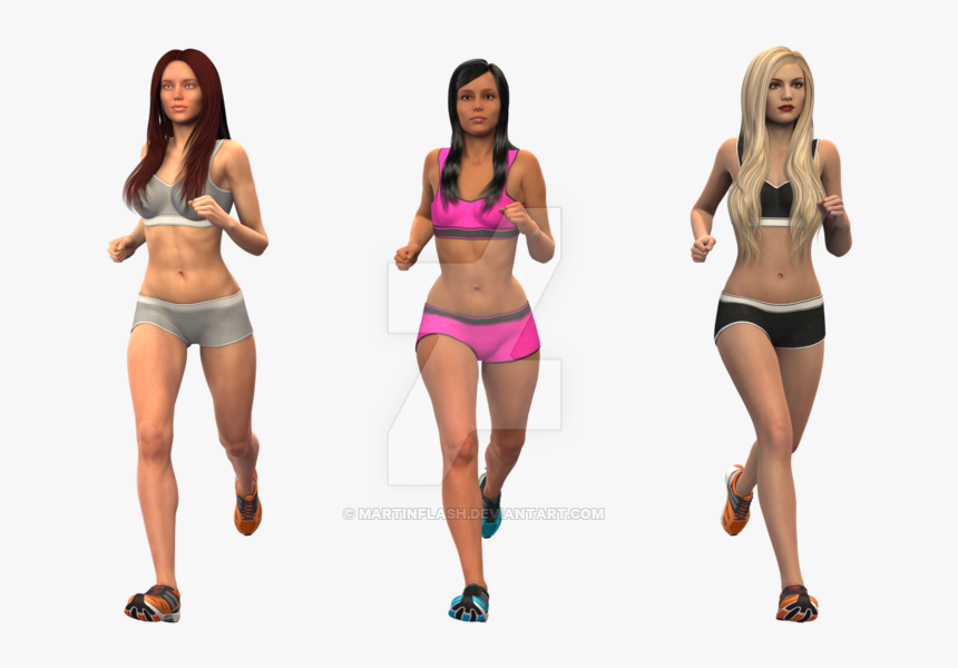 Fitness Girls Png - 3 Fitness Girl Png, Transparent Png