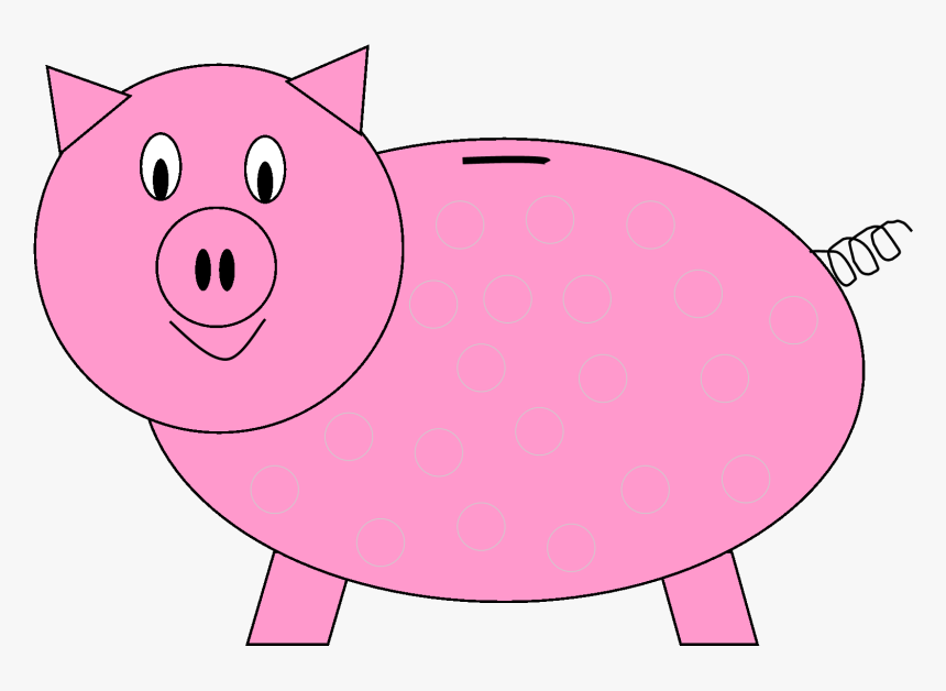 Piggy Bank Template Free Download Clip Art On - Clipart Piggy Bank Template, HD Png Download