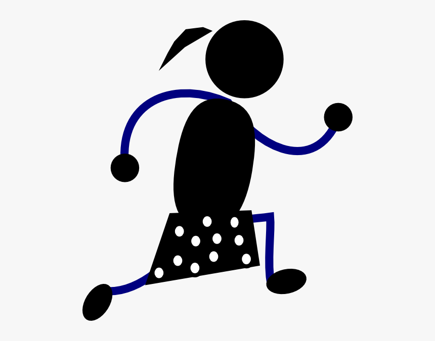 Running Girl Svg Clip Arts - Dibujo De Una Persona Haciendo Ejercicio, HD Png Download