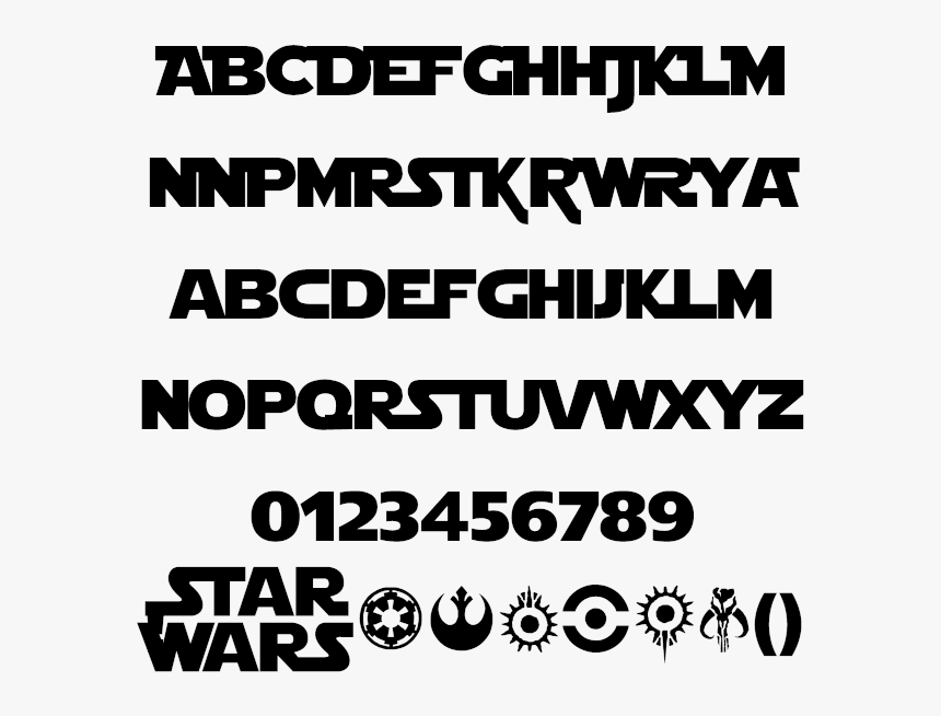 Star Jedi Example Star Wars Font Transparent, HD Png Download , Transparent Png Image PNGitem