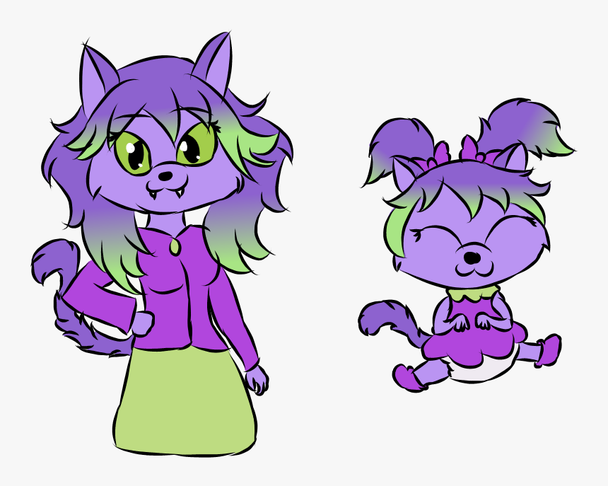All Grown Down Nightshade Kittentana - Cartoon, HD Png Download