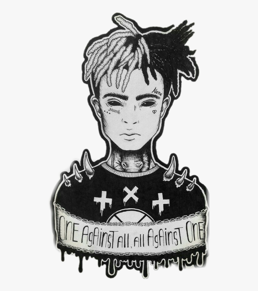 #tumblr #xxxtentacion #sticker #boy #tumblrboy #blackandwhite - Xxxtentacion Drawing, HD Png Download