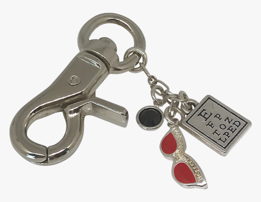 Keychain With Swarovski Crystal Bead, Eye Chart, & - Keychain, HD Png Download