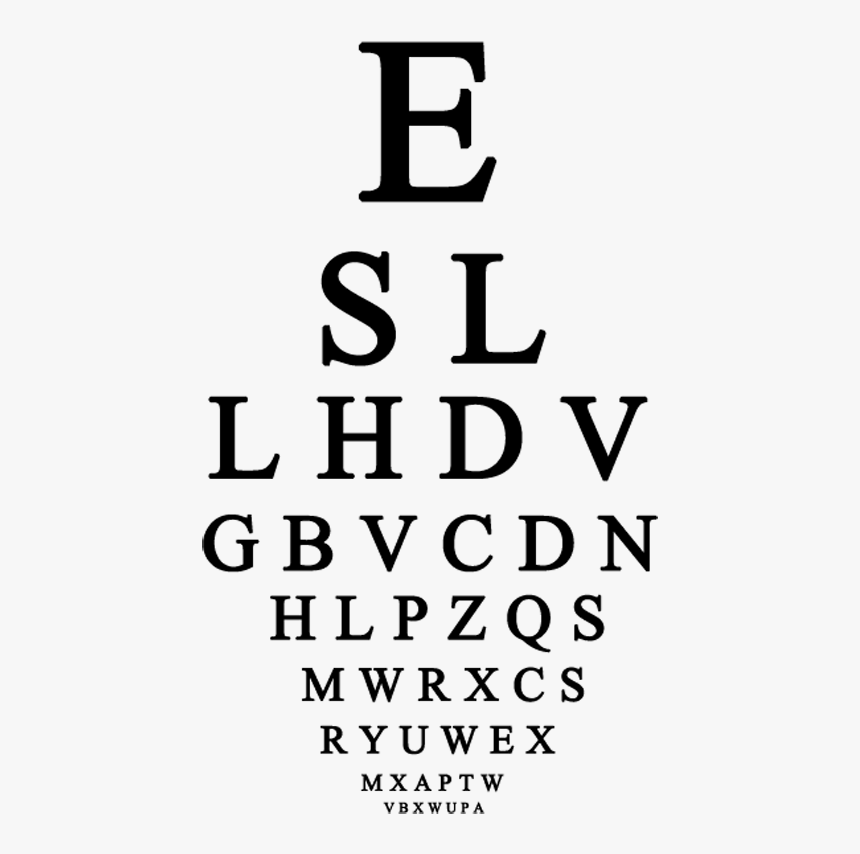 Transparent Eye Chart Png - Poster, Png Download