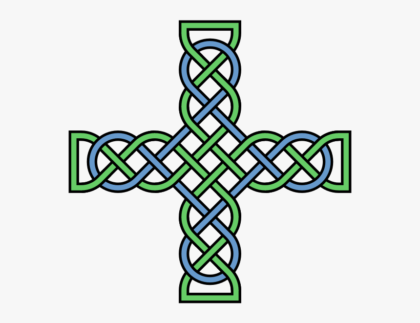 Knotwork Cross Multicolored - Celtic Knot Crosses, HD Png Download