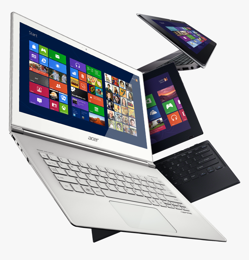 Laptop Windows 8 Png Clip Black And White Stock - Laptop Png, Transparent Png