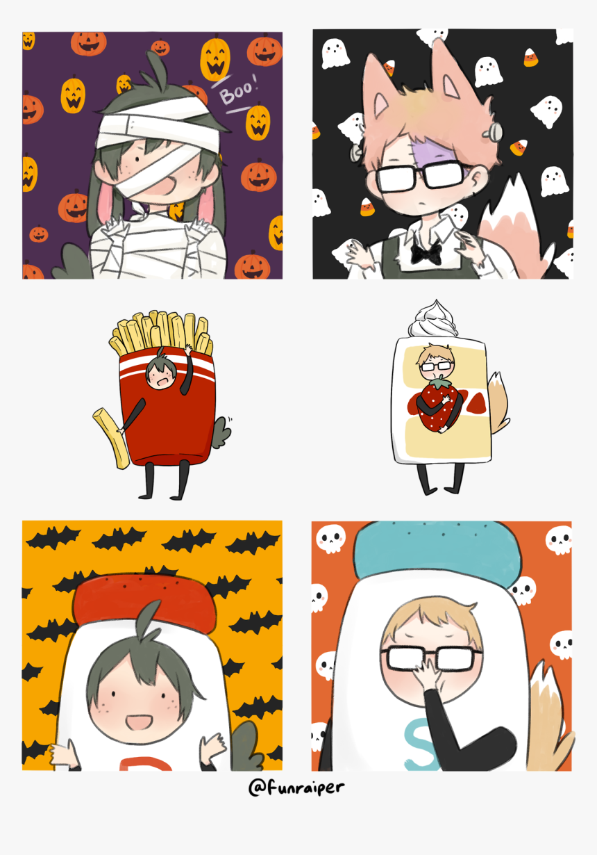 Spoopy Tsukkiyams Halloween Icons 👻 Feel Free To Use - Haikyuu Halloween Icons, HD Png Download
