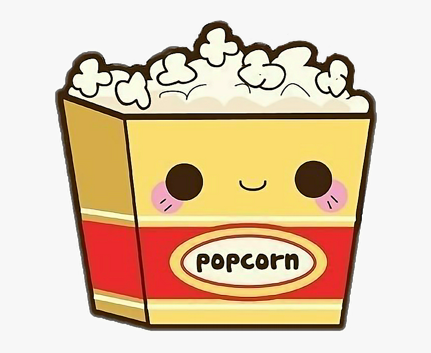 Popcorn Eat Food Tumblr Photo Nomnom - Popcorn Kawaii, HD Png Download