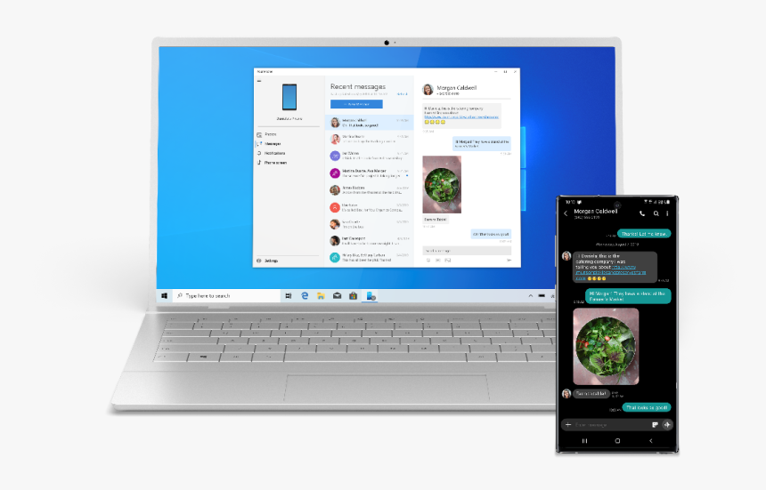 Laptop And Handheld Devices - Microsoft Samsung Partnership, HD Png Download