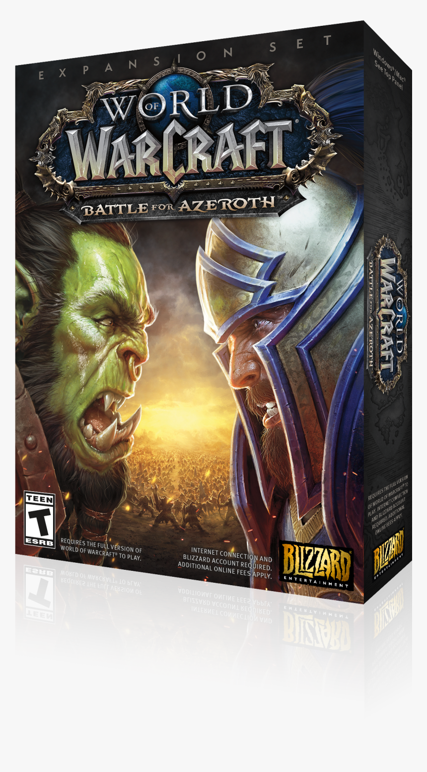 Wow Battleforazeroth 3d-right - Battle For Azeroth Cover, HD Png Download