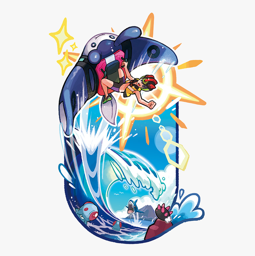 Pokemon Ultra Sun And Moon Mantine Surf, HD Png Download